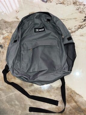 Express Gray Men's Casual Backpack with Mesh Side Pocket